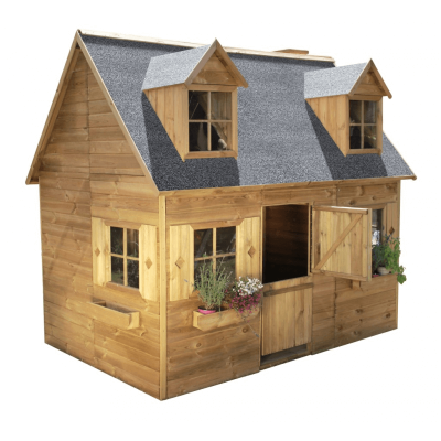 Piętrowy drewniany domek ogrodowy dla dzieci Maria